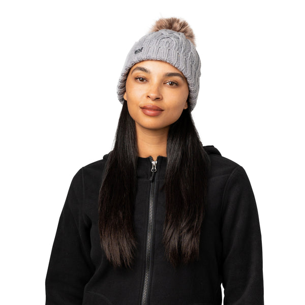 Women's Show Off Cable Knit Pom Hat