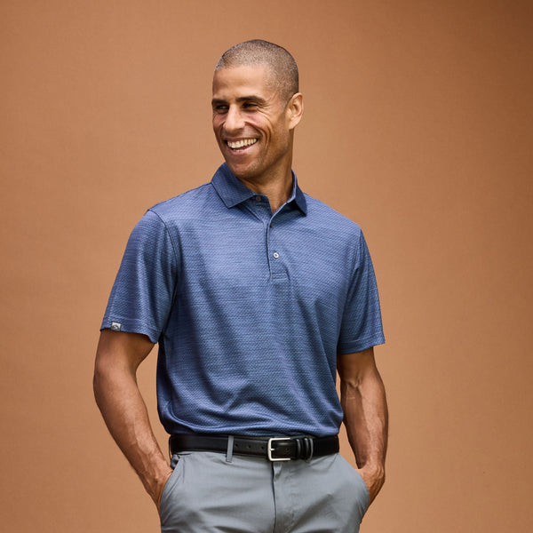 Men's Unwinder Printed Bamboo Short Sleeve Polo