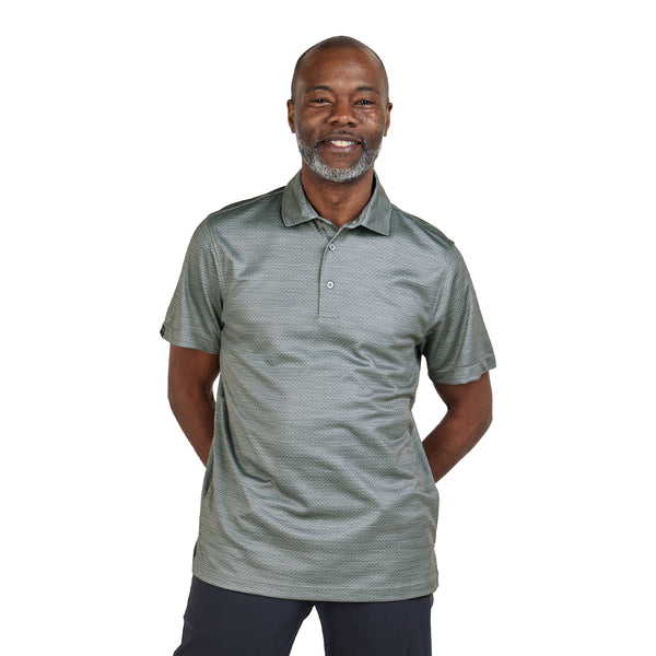 Men's Unwinder Printed Bamboo Short Sleeve Polo