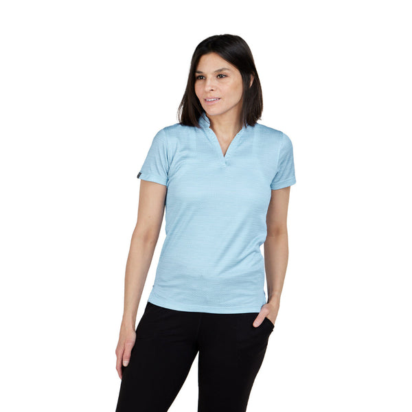 Women's Unwinder Printed Bamboo Short Sleeve Polo