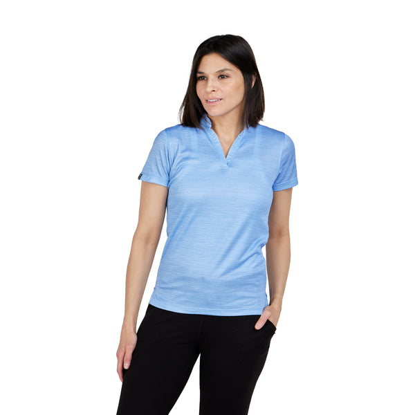 Women's Unwinder Printed Bamboo Short Sleeve Polo