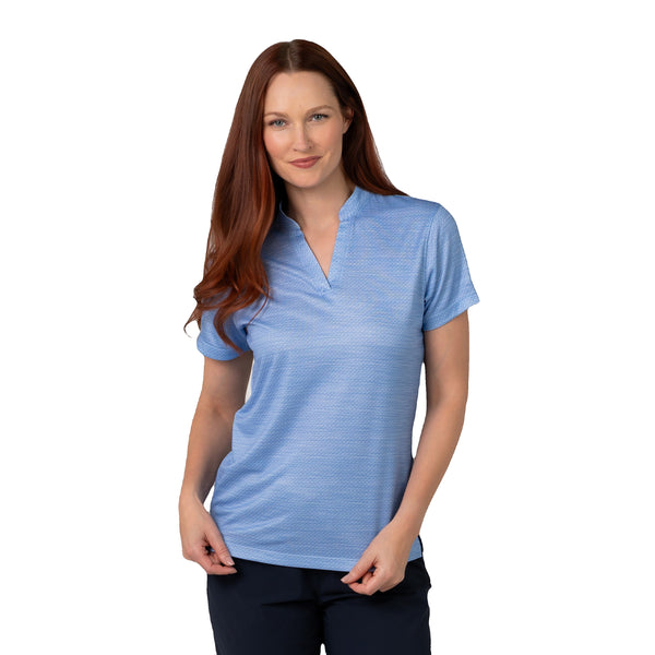 Women's Unwinder Printed Bamboo Short Sleeve Polo