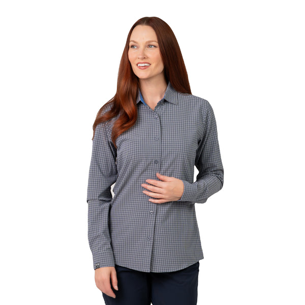 Women's Influencer 4-Way Stretch Microplaid Woven Shirt