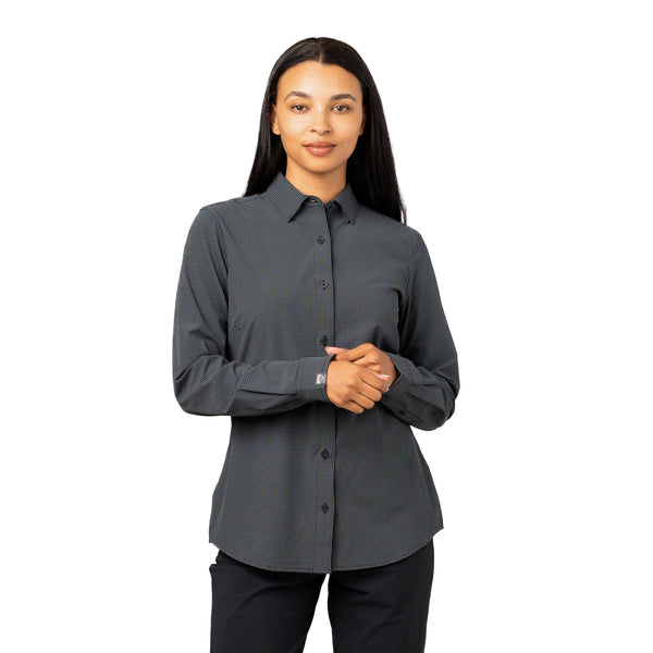 Women's Influencer 4-Way Stretch Windowpane Woven Shirt