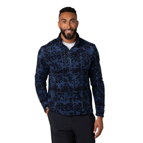 Men's Fireside Fleece Printed Microfleece Quarter Zip