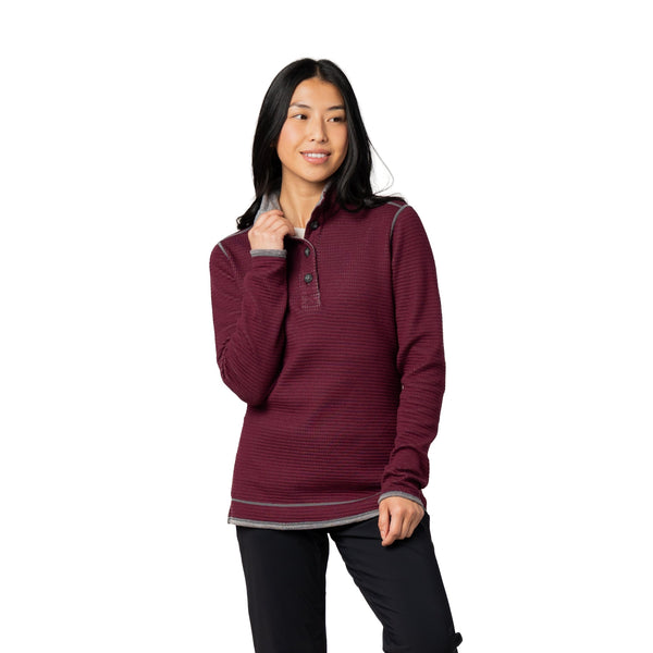 Women's Maverick Waffle Knit Button Up