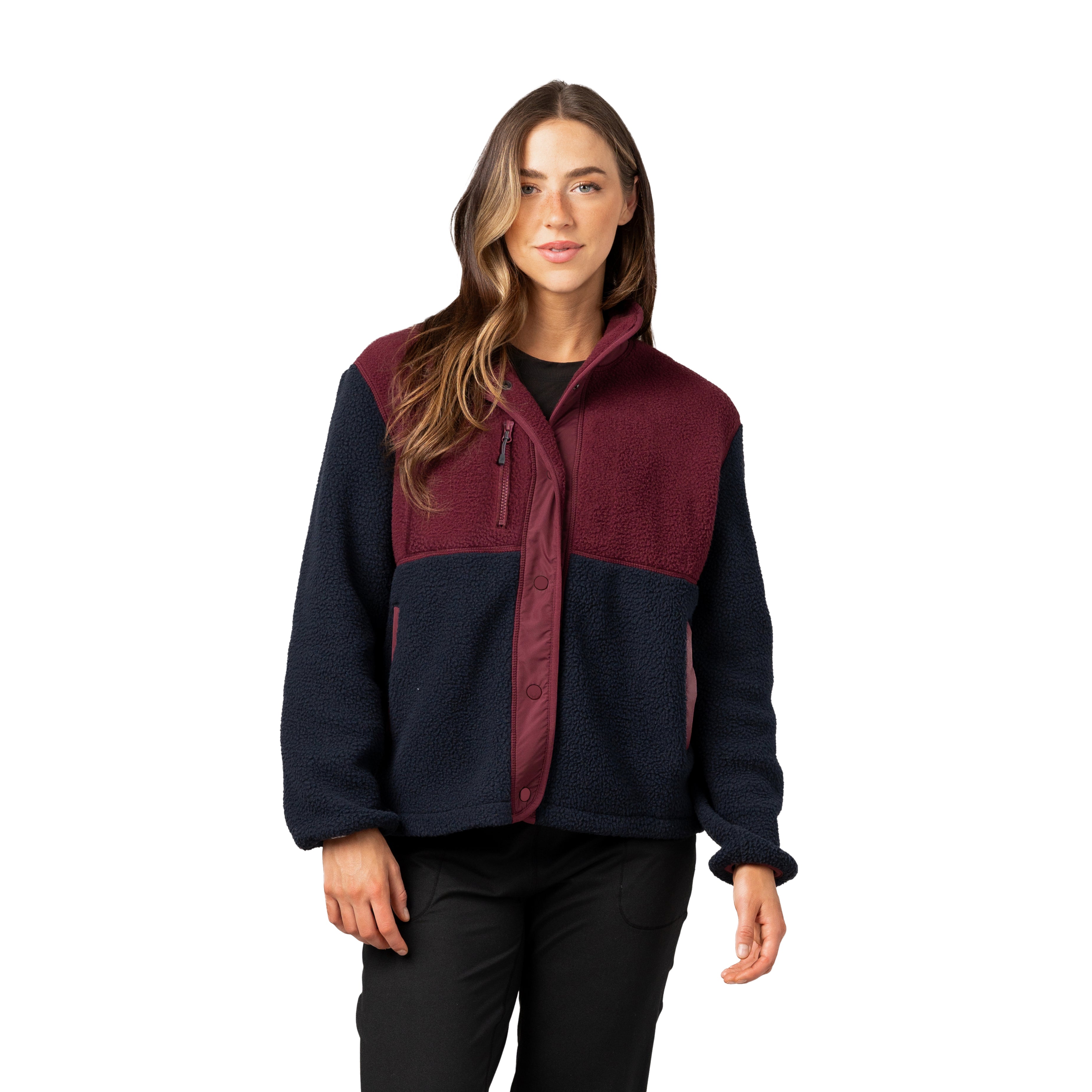 Navy Blue/Merlot Red